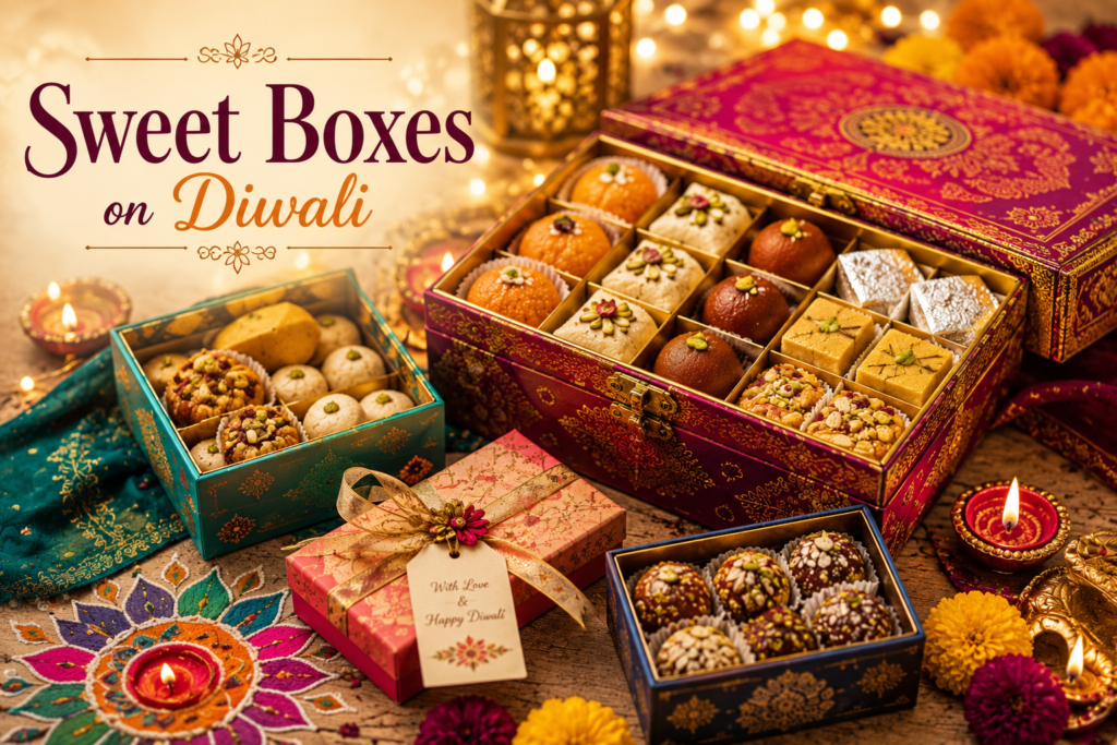 sweet boxes on diwali